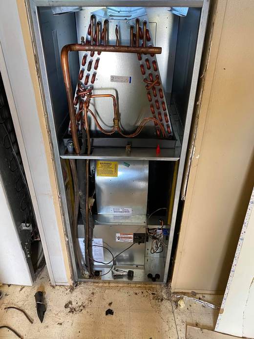 Indoor air handler & coil installation — Jefferson's AC & Electrical, Tylertown, MS