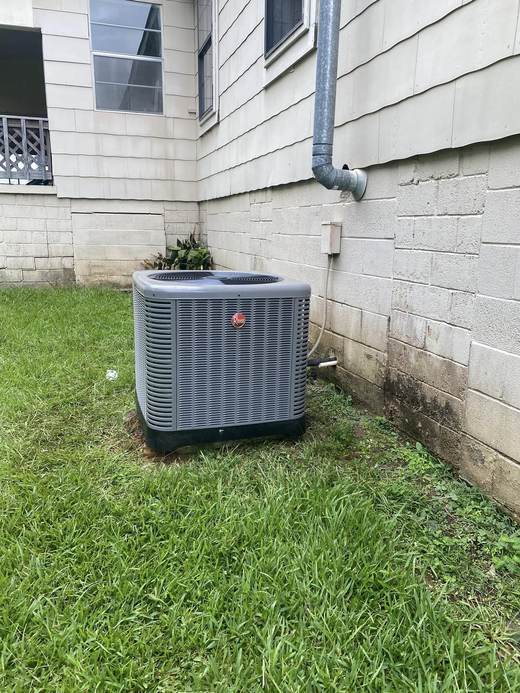Rheem AC condenser install — Jefferson's AC & Electrical, Tylertown, MS