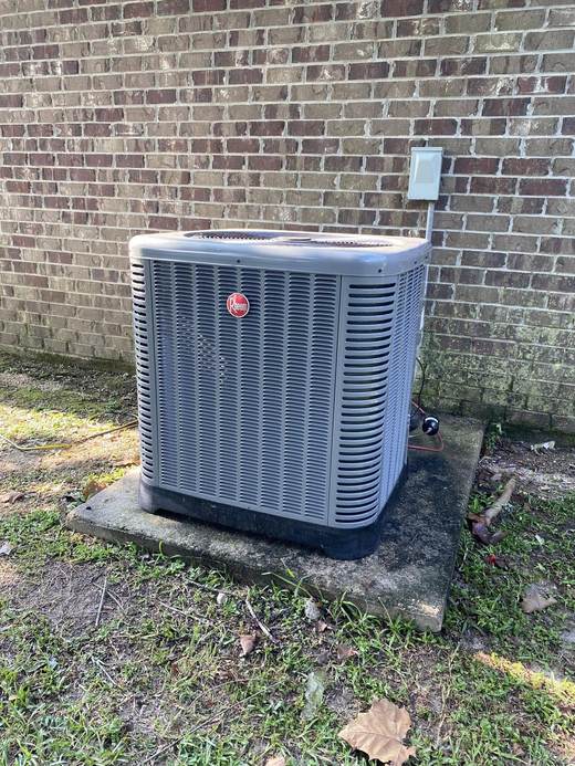 Rheem AC condenser install — Jefferson's AC & Electrical, Tylertown, MS