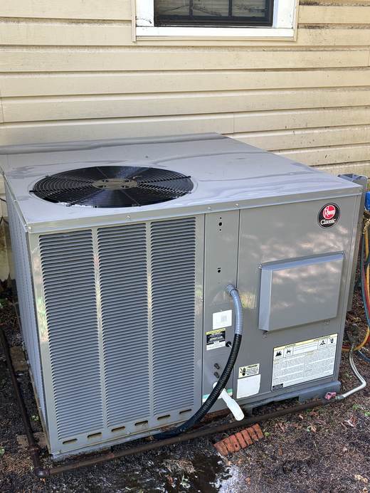 Rheem Classic packaged AC unit installed by Jefferson's AC & Electrical