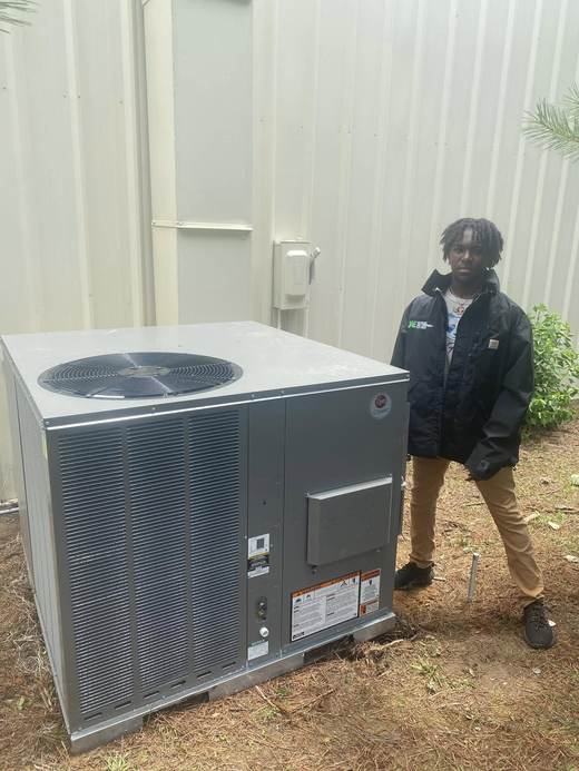 Packaged AC unit installation — Jefferson's AC & Electrical, Tylertown, MS