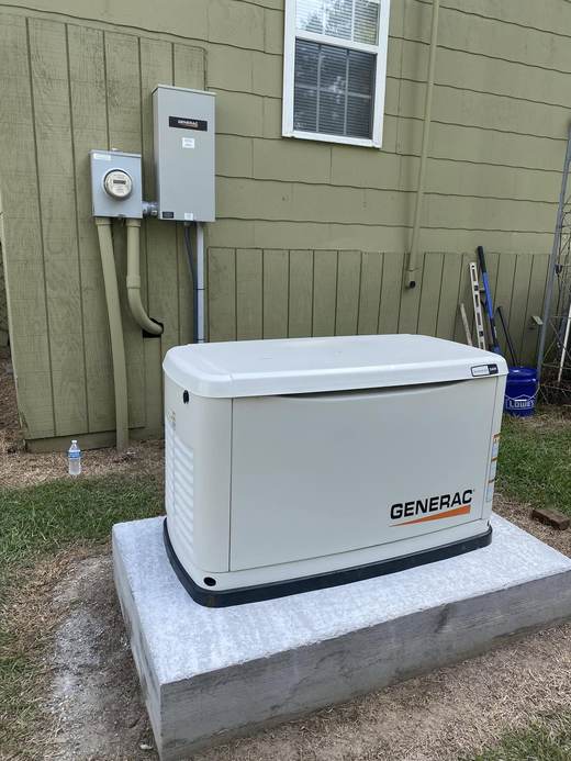 Generac standby generator, full install — Jefferson's AC & Electrical, Tylertown, MS