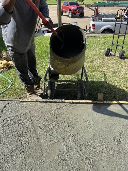 Pouring a generator pad on-site — Jefferson's AC & Electrical, Tylertown, MS